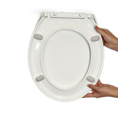 Будкрам купити Кришка для унітазу з мікроліфтом Akdeniz, термопласт Sanpreis Кришка для унітазу з мікроліфтом Akdeniz, термопласт Sanpreis 4