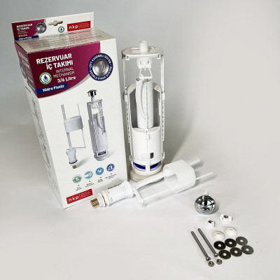 Будкрам купить Сливной механизм для смывного бачка Hidro Float с двойным сливом, клапан нижней подачи воды, 3/6 Сливной механизм для смывного бачка Hidro Float с двойным сливом, клапан нижней подачи воды, 3/6 6