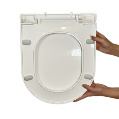 Будкрам купити Кришка для унітазу з мікроліфтом Karadeniz, термопласт Sanpreis Кришка для унітазу з мікроліфтом Karadeniz, термопласт Sanpreis 5