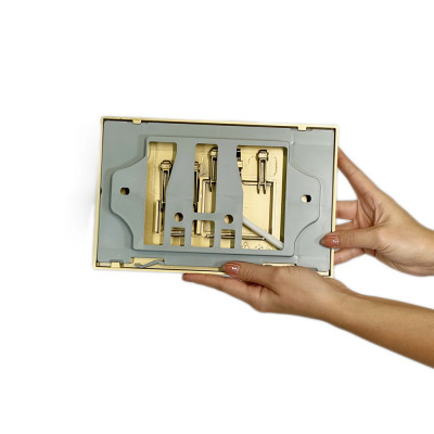 Будкрам купить Кнопка смыва для инсталляции 3/6Л, квадратная, золото Sanpreis Кнопка смыва для инсталляции 3/6Л, квадратная, золото Sanpreis 5