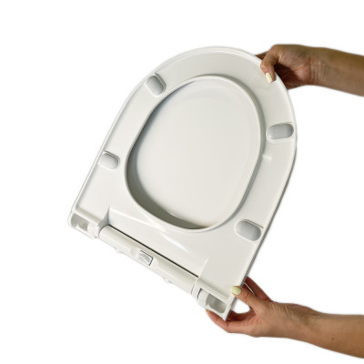 Будкрам купити Кришка для унітазу з мікроліфтом Neva, дюропласт Sanpreis Кришка для унітазу з мікроліфтом Neva, дюропласт Sanpreis 4