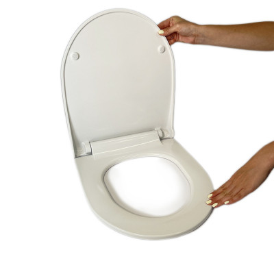 Будкрам купити Кришка для унітазу з мікроліфтом Neva, дюропласт Sanpreis Кришка для унітазу з мікроліфтом Neva, дюропласт Sanpreis 5