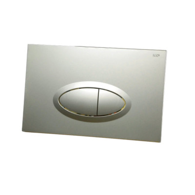 Будкрам купити Кнопка змиву для інсталяції 3/6Л, овальна, хром сатин Sanpreis