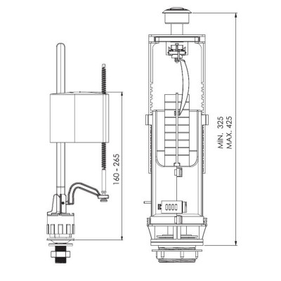 Будкрам купити Зливний механізм для змивного бачка Perfect Float з подвійним зливом клапан нижньої подачі води, 3/6 Зливний механізм для змивного бачка Perfect Float з подвійним зливом клапан нижньої подачі води, 3/6 7