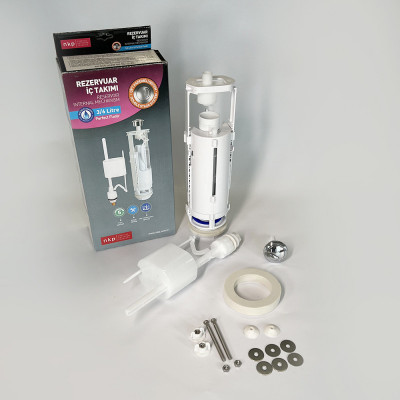 Будкрам купити Зливний механізм для змивного бачка Perfect Float з подвійним зливом клапан нижньої подачі води, 3/6 Зливний механізм для змивного бачка Perfect Float з подвійним зливом клапан нижньої подачі води, 3/6 3