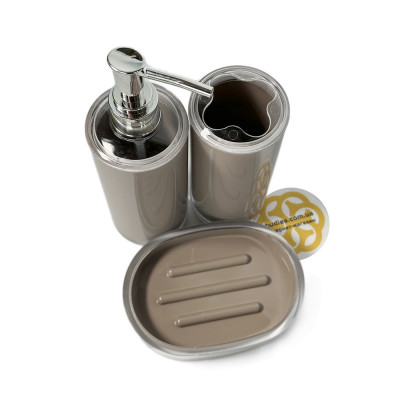 Будкрам купить Набор аксессуаров для ванной комнаты Baskili 5в1, мокко OKYANUS Набор аксессуаров для ванной комнаты Baskili 5в1, мокко OKYANUS 4