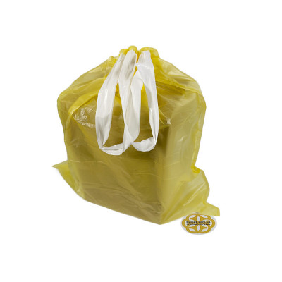 Будкрам купити Сміттєві пакети із затяжкою 40 Л, 40 мкм, рулон 15 шт, жовтий, аромат лимон Sanpreis Сміттєві пакети із затяжкою 40 Л, 40 мкм, рулон 15 шт, жовтий, аромат лимон Sanpreis 2