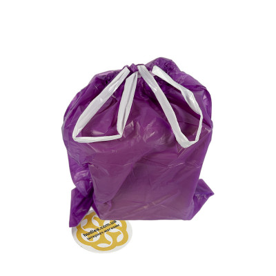 Будкрам купить Мусорные пакеты с затяжкой 40 Л, 40 мкм, рулон 15 шт, фиолетовый, аромат лаванда Sanpreis Мусорные пакеты с затяжкой 40 Л, 40 мкм, рулон 15 шт, фиолетовый, аромат лаванда Sanpreis 3
