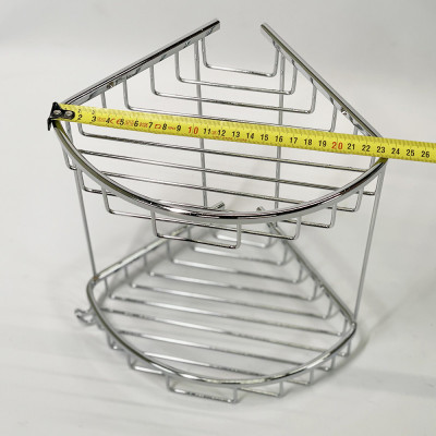 Будкрам купити Полиця кутова двоярусна 19х19 см, нержавіюча сталь, хром Sanpreis Полиця кутова двоярусна 19х19 см, нержавіюча сталь, хром Sanpreis 5