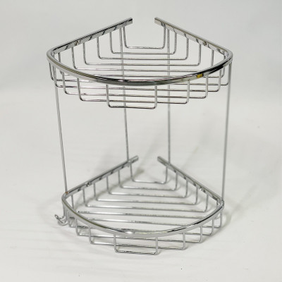 Будкрам купити Полиця кутова двоярусна 19х19 см, нержавіюча сталь, хром Sanpreis Полиця кутова двоярусна 19х19 см, нержавіюча сталь, хром Sanpreis 2