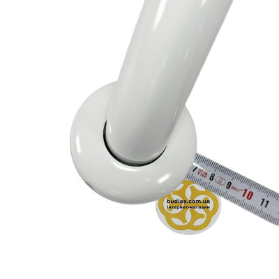 Будкрам купити Поручень для ванни прямий 60 см, нержавіюча сталь, D32 мм, білий Sanpreis Поручень для ванни прямий 60 см, нержавіюча сталь, D32 мм, білий Sanpreis 3