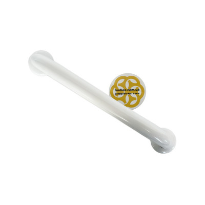 Будкрам купити Поручень для ванни прямий 40 см, нержавіюча сталь, D32 мм, білий Sanpreis