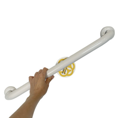 Будкрам купити Поручень для ванни прямий 60 см, нержавіюча сталь, D32 мм, білий Sanpreis Поручень для ванни прямий 60 см, нержавіюча сталь, D32 мм, білий Sanpreis 4