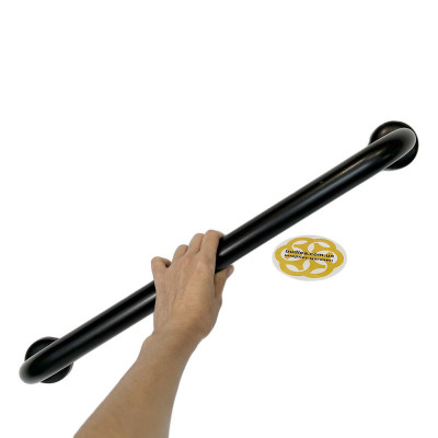 Будкрам купити Поручень для ванни прямий 60 см, нержавіюча сталь, D32 мм, чорний Sanpreis Поручень для ванни прямий 60 см, нержавіюча сталь, D32 мм, чорний Sanpreis 5