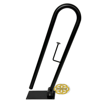 Будкрам купить Поручень для инвалидов откидной настенный с держателем, D32 нержавеющая сталь, черный Efor Поручень для инвалидов откидной настенный с держателем, D32 нержавеющая сталь, черный Efor 4