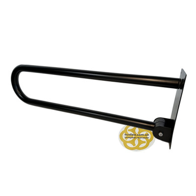 Будкрам купить Поручень для инвалидов откидной настенный D32 нержавеющая сталь, черный Efor Поручень для инвалидов откидной настенный D32 нержавеющая сталь, черный Efor 2