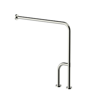 Будкрам купити Поручень для ванної Г-подібний з поворотною ногою, 75х75x30 см, нержавіюча сталь, D32 Sanpreis