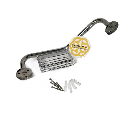 Будкрам купить Поручень для ванной, угловой с мыльницей, 18х50х10 см, диаметр 19 мм Sanpreis Поручень для ванной, угловой с мыльницей, 18х50х10 см, диаметр 19 мм Sanpreis 4