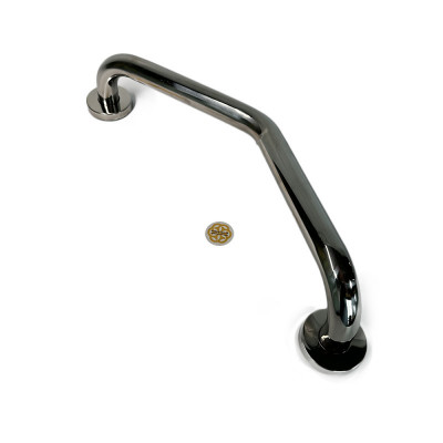 Будкрам купити Поручень для ванної, кутовий 18х50х10 см, нержавіюча сталь, D25 мм Sanpreis