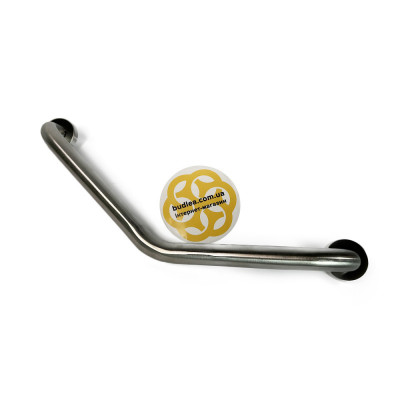 Будкрам купити Поручень для ванної, кутовий 18х50х10 см, нержавіюча сталь, D32 мм Sanpreis