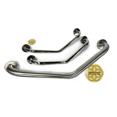 Будкрам купить Поручень для ванной, угловой 18х50х10 см, нержавеющая сталь, D32 мм Sanpreis Поручень для ванной, угловой 18х50х10 см, нержавеющая сталь, D32 мм Sanpreis 3