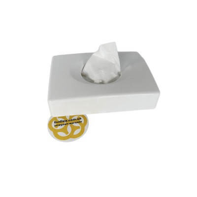 Будкрам купити Диспенсер для серветок MINI настільний, прямокутний, пластик, білий Afacan Plastik