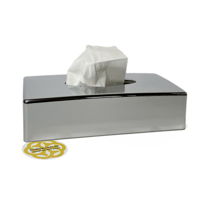 Будкрам купити Диспенсер для серветок настільний, прямокутний, пластик, хром Afacan Plastik