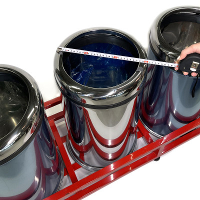 Будкрам купити Контейнери для сміття 4 в 1, нержавіюча сталь, без кришки з притискним кільцем Sanpreis Контейнери для сміття 4 в 1, нержавіюча сталь, без кришки з притискним кільцем Sanpreis 5