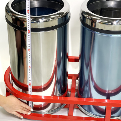 Будкрам купити Контейнери для сміття 4 в 1, нержавіюча сталь, без кришки з притискним кільцем Sanpreis Контейнери для сміття 4 в 1, нержавіюча сталь, без кришки з притискним кільцем Sanpreis 4