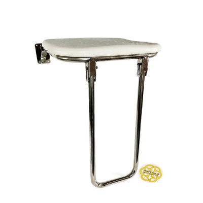 Будкрам купити Сидіння для душу відкидне, пластикова сидіння, 43x40x39.5 см Sanpreis