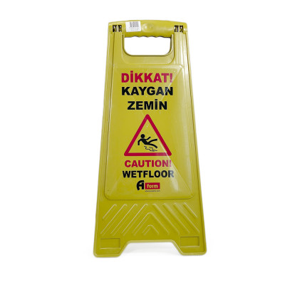 Будкрам купити Табличка для підлоги «Слизька підлога», вторинний пластик, жовтий, Afacan Plastik Табличка для підлоги «Слизька підлога», вторинний пластик, жовтий, Afacan Plastik 3