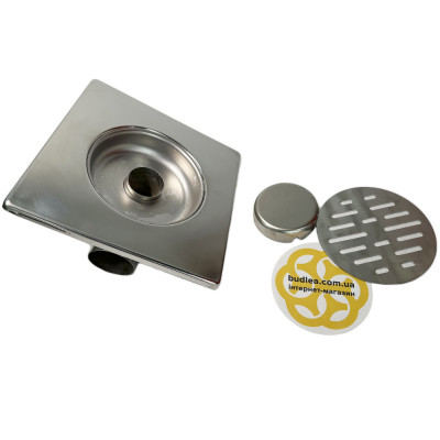 Будкрам купить Душевой трап SLIM 20х20 см,  нержавеющая сталь, горизонтальный,  гидрозатвор Sanpreis Душевой трап SLIM 20х20 см,  нержавеющая сталь, горизонтальный,  гидрозатвор Sanpreis 2