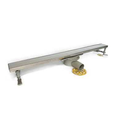 Будкрам купить Трап для душа CLASSIC LEGAL  80 см, горизонтальный,  поворотный сифон, с гидрозатвором, решетка под плитку Sanpreis