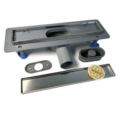 Будкрам купить Душевой трап PRIME LINE 33 см,  горизонтальный, решетка под плитку, без мембраны Sanpreis Душевой трап PRIME LINE 33 см,  горизонтальный, решетка под плитку, без мембраны Sanpreis 4