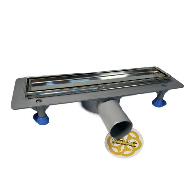 Будкрам купити Душовий трап PRIME LINE 33 см, горизонтальний, грати під плитку, без мембрани Sanpreis