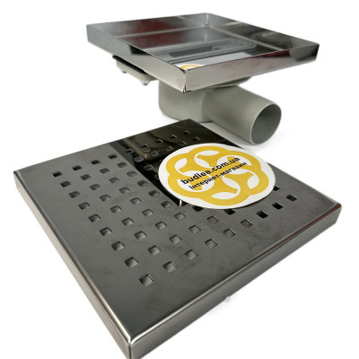 Будкрам купить Душевой трап LEGAL 20x20 см, горизонтальный, поворотный сифон, решётка квадрат Sanpreis Душевой трап LEGAL 20x20 см, горизонтальный, поворотный сифон, решётка квадрат Sanpreis 5