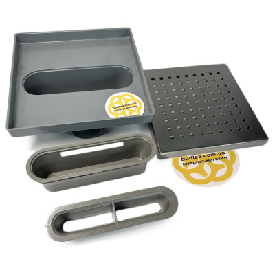 Будкрам купити Душовий трап LINE 20x20 см, горизонтальний, із сухим затвором, грати квадрат Sanpreis Душовий трап LINE 20x20 см, горизонтальний, із сухим затвором, грати квадрат Sanpreis 3