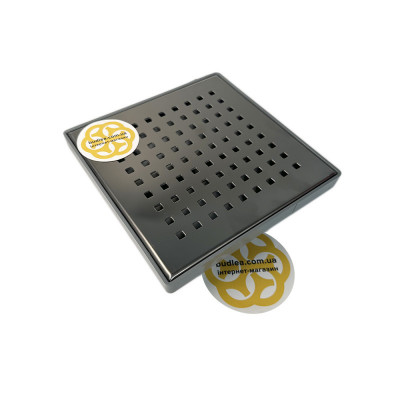 Будкрам купить Душевой трап LINE 20x20 см, горизонтальный, с сухим затвором, решётка квадрат Sanpreis