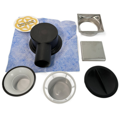 Будкрам купить Трап для душа серии PYS Floor Drain  10х10 см, горизонтальный, под плитку Evimetal Трап для душа серии PYS Floor Drain  10х10 см, горизонтальный, под плитку Evimetal 2