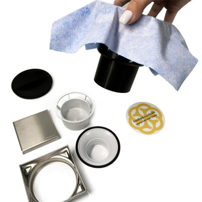 Будкрам купить Трап для душа серии PYS Floor Drain  10х10 см, вертикальный, под плитку Evimetal Трап для душа серии PYS Floor Drain  10х10 см, вертикальный, под плитку Evimetal 2