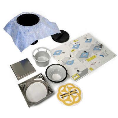 Будкрам купить Трап для душа серии PYS Floor Drain  10х10 см, вертикальный, под плитку Evimetal Трап для душа серии PYS Floor Drain  10х10 см, вертикальный, под плитку Evimetal 3