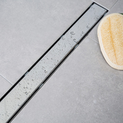 Будкрам купити Душовий канал CH 650 KN1, 65 см з фланцем, горизонтальний вихід, грати під плитку Sanpreis Душовий канал CH 650 KN1, 65 см з фланцем, горизонтальний вихід, грати під плитку Sanpreis 4