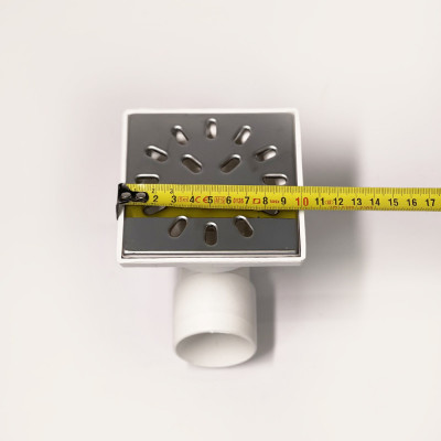 Будкрам купить Душевой трап 10х10 см, горизонтальный выход DN50, гидрозатвор, с решеткой из  нержавеющей стали Maxiflow Душевой трап 10х10 см, горизонтальный выход DN50, гидрозатвор, с решеткой из  нержавеющей стали Maxiflow 3