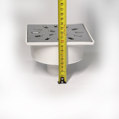 Будкрам купить Душевой трап 15х15 см, вертикальный выход DN50, гидрозатвор, с решеткой из  нержавеющей стали Maxiflow