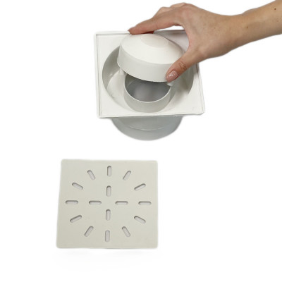 Будкрам купить Душевой трап 15х15 см, вертикальный выход DN110, гидрозатвор, с пластиковой решеткой  Maxiflow Душевой трап 15х15 см, вертикальный выход DN110, гидрозатвор, с пластиковой решеткой  Maxiflow 4