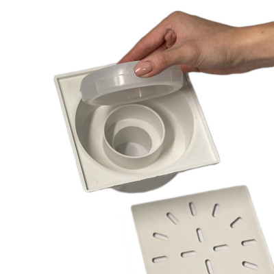 Будкрам купить Душевой трап 15х15 см, вертикальный выход DN110, сухой затвор, с пластиковой решеткой  Maxiflow Душевой трап 15х15 см, вертикальный выход DN110, сухой затвор, с пластиковой решеткой  Maxiflow 4