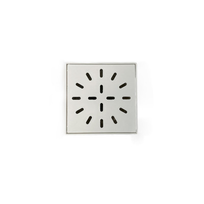 Будкрам купить Душевой трап 15х15 см, вертикальный выход DN50, гидрозатвор, с пластиковой решеткой  Maxiflow