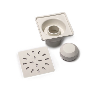 Будкрам купить Душевой трап 15х15 см, вертикальный выход DN50, гидрозатвор, с пластиковой решеткой  Maxiflow Душевой трап 15х15 см, вертикальный выход DN50, гидрозатвор, с пластиковой решеткой  Maxiflow 2