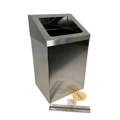 Будкрам купить Урна для мусора настенная 25Л, нержавеющая сталь, хром Efor Урна для мусора настенная 25Л, нержавеющая сталь, хром Efor 3