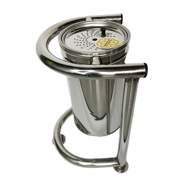 Будкрам купить Урна пепельница уличная на подставке 30Л, нержавеющая сталь, хром Efor Урна пепельница уличная на подставке 30Л, нержавеющая сталь, хром Efor 2